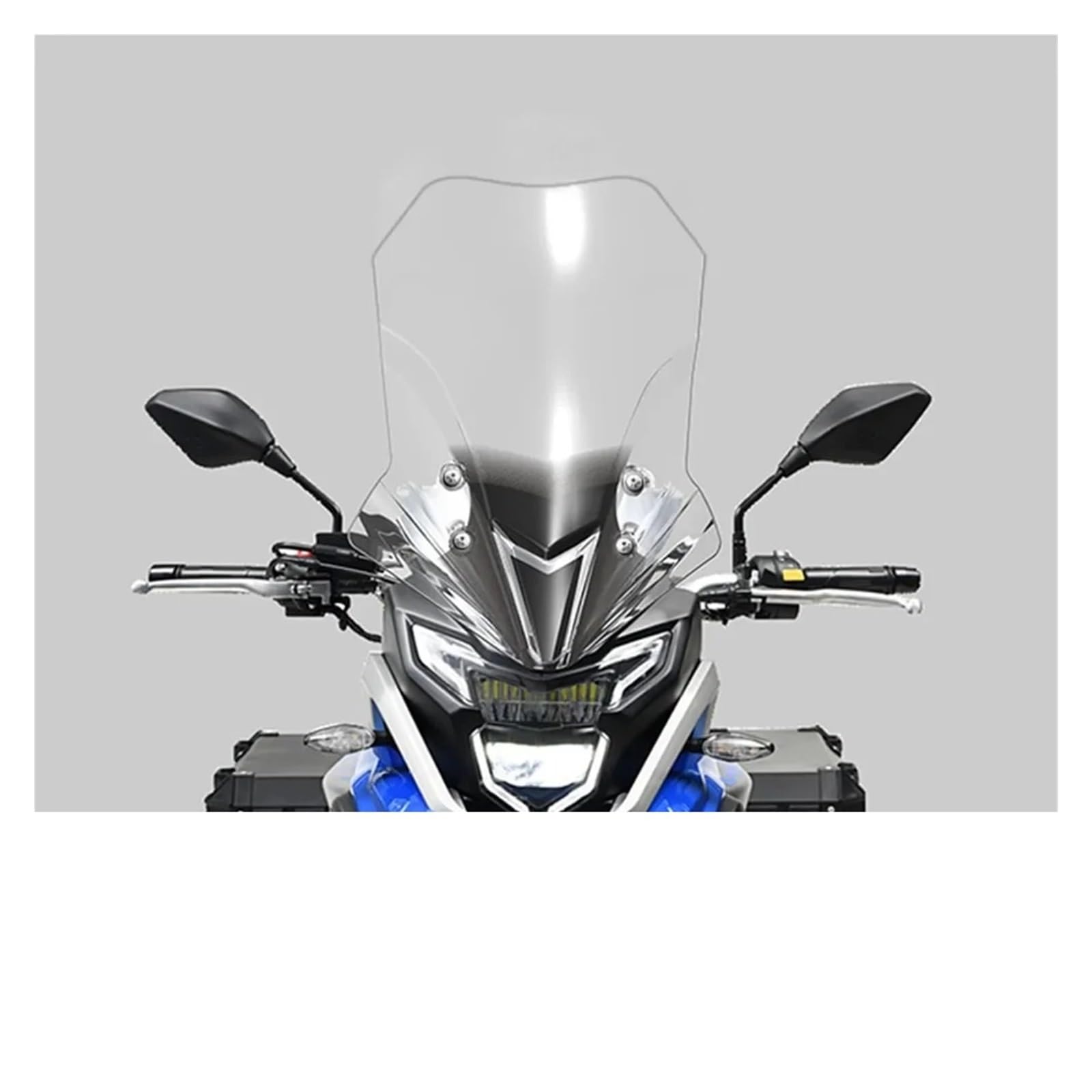Cúpula Touring Parabrisas Delantero De Motocicleta XR5, Deflector De Viento Ampliado Y Elevado para Macbor para Montana para XR5 XR 5 para XR5 Macbor Montana Carenabris(Transparent 55cm)