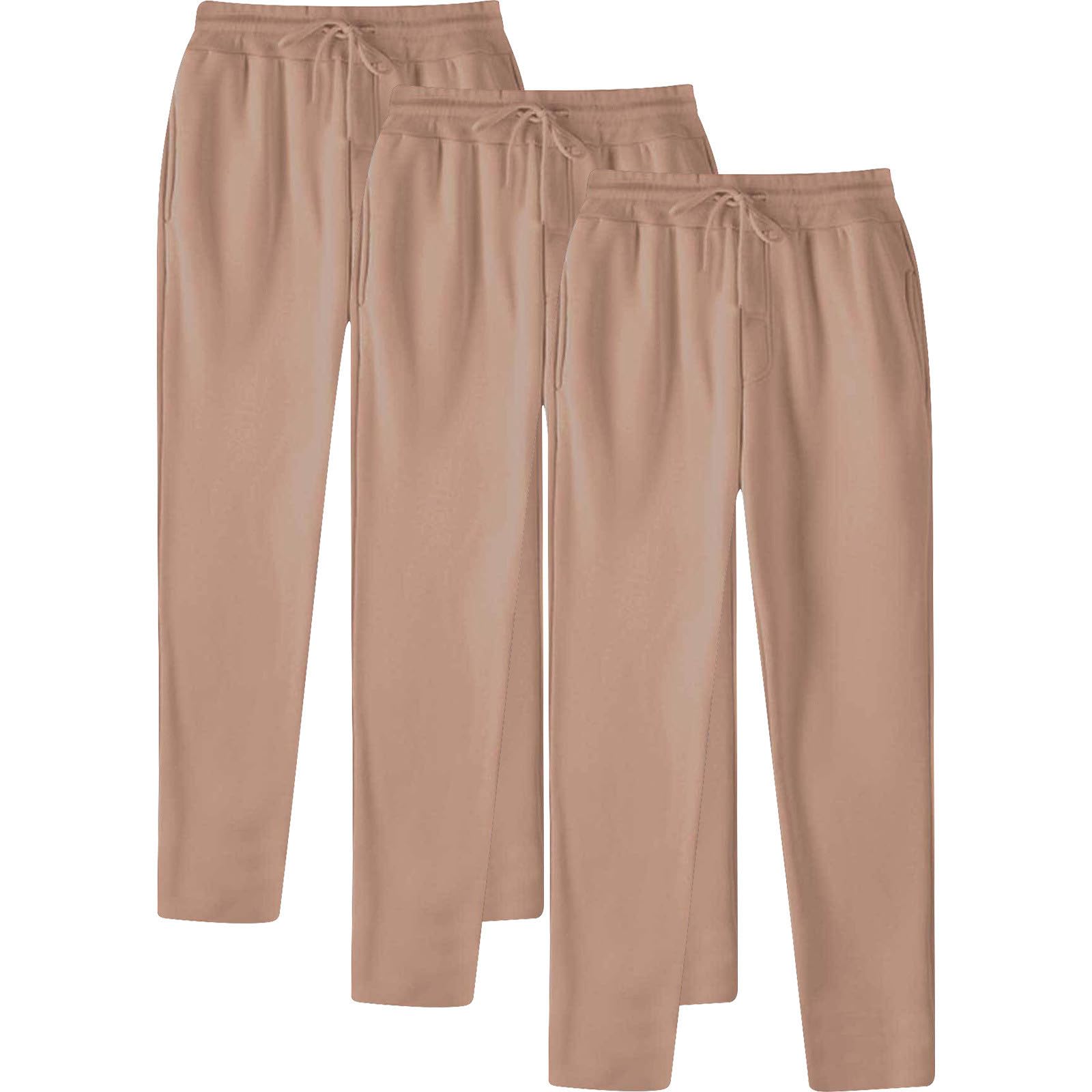 Pantalones de hombre Hip Hop Pantalones casuales de chándal monocolor con puños para cordones y bolsillo, TLG