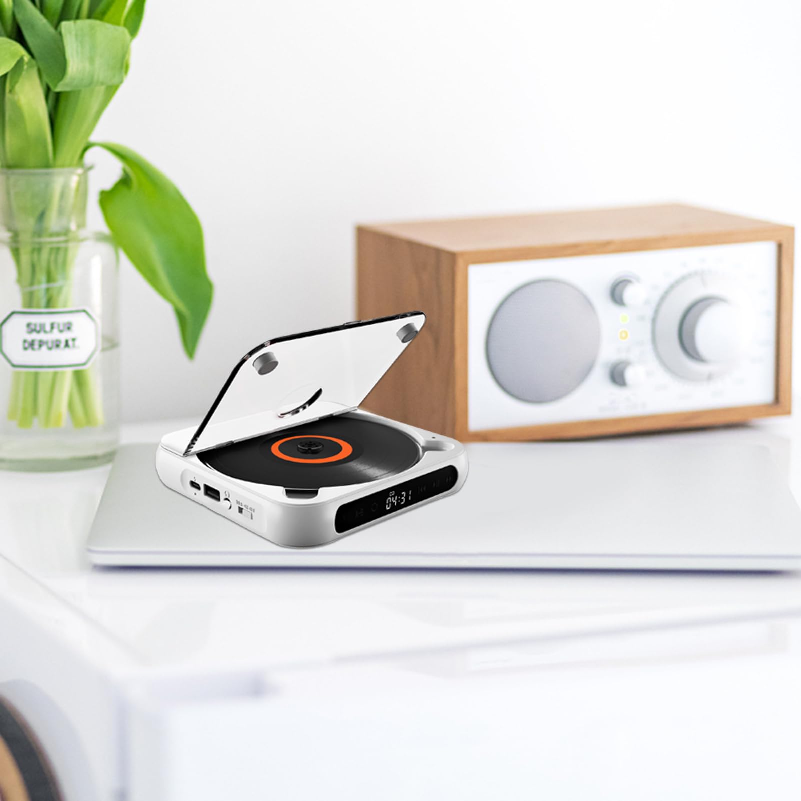 portatile -X - Cuffie 5.3 Discman, lettori personali con funzione | anti-salto, batteria ricaricabile da 2000 mAh | di compact disc per viaggi, casa, apprendimento delle lingue, min