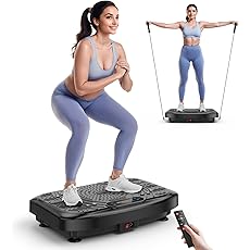 Vibration Plate Exercise Machine Weight Loss, Full Body Workout Vibration Plate Lymphatic Drainage, 199 Adjustable Speeds Power Shaping Vibrating Plate 450 Lbs Capacity Fitness Platform White