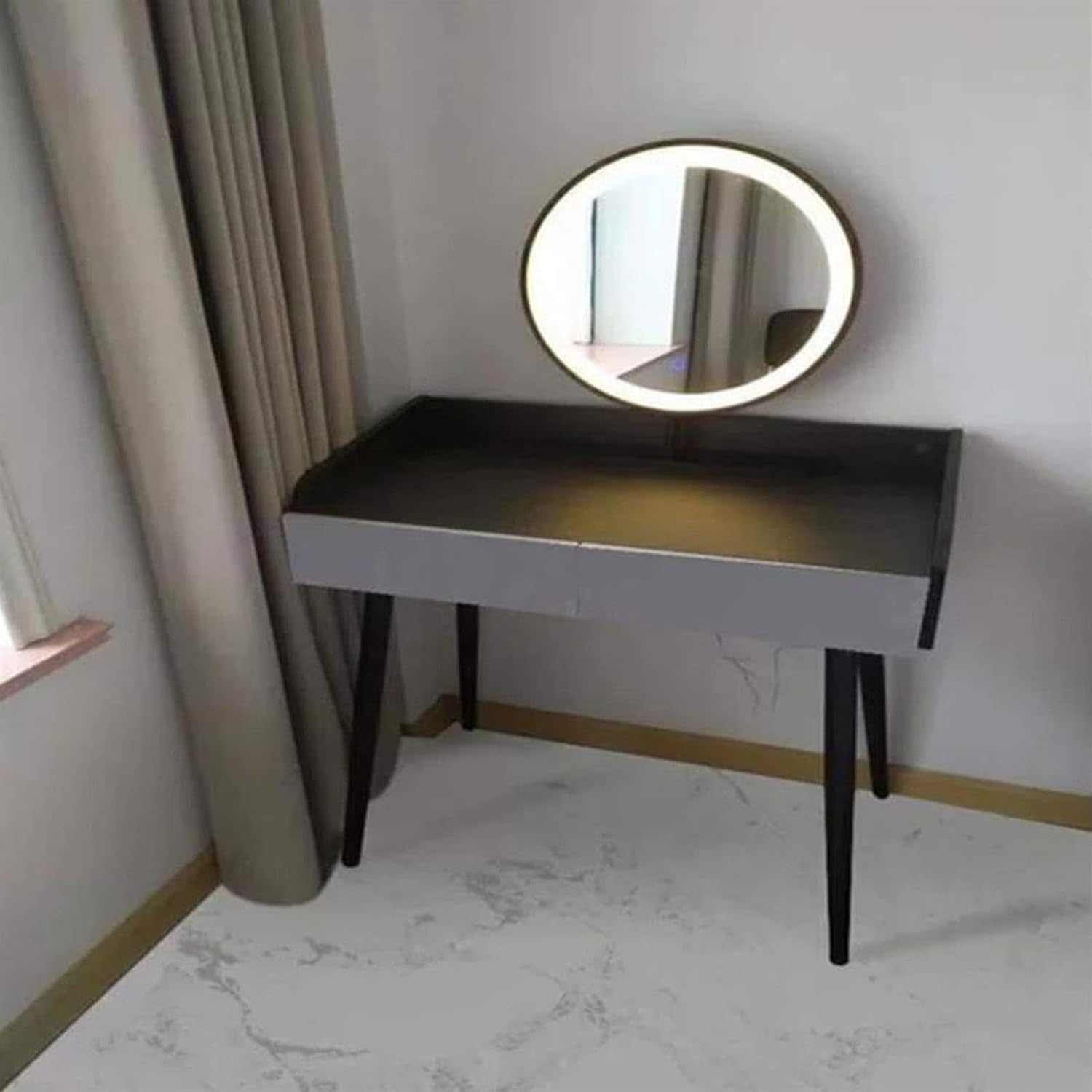 Metal Furniture Legs,Cone Table Legs,Cabinet Replacement Legs,for Coffee Table, Dining Table, Desk, Nightstand, Table, Sofa Legs,Wear Anti Slip,Multiple (Black a 60cm)