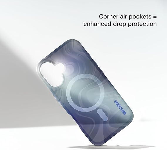 Incase Halo Case for iPhone 16 - Hydro Dip MagSafe Compatible Apple iPhone Case,10 Ft Drop Protection, Protective Cover with Lanyard Loop, Sleek Design (Oil Slick Ocean, iPhone 16)