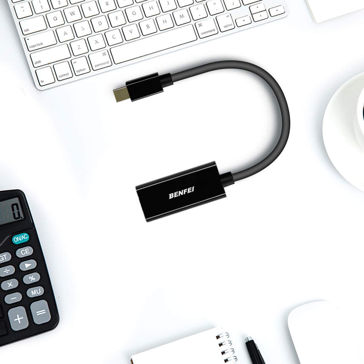 BENFEI Adaptateur Mini DisplayPort vers HDMI, convertisseur Thunderbolt vers HDMI plaqué Or Compatible pour MacBook Pro, MacBook Air, Mac Mini, Microsoft Surface Pro 3/4, etc.