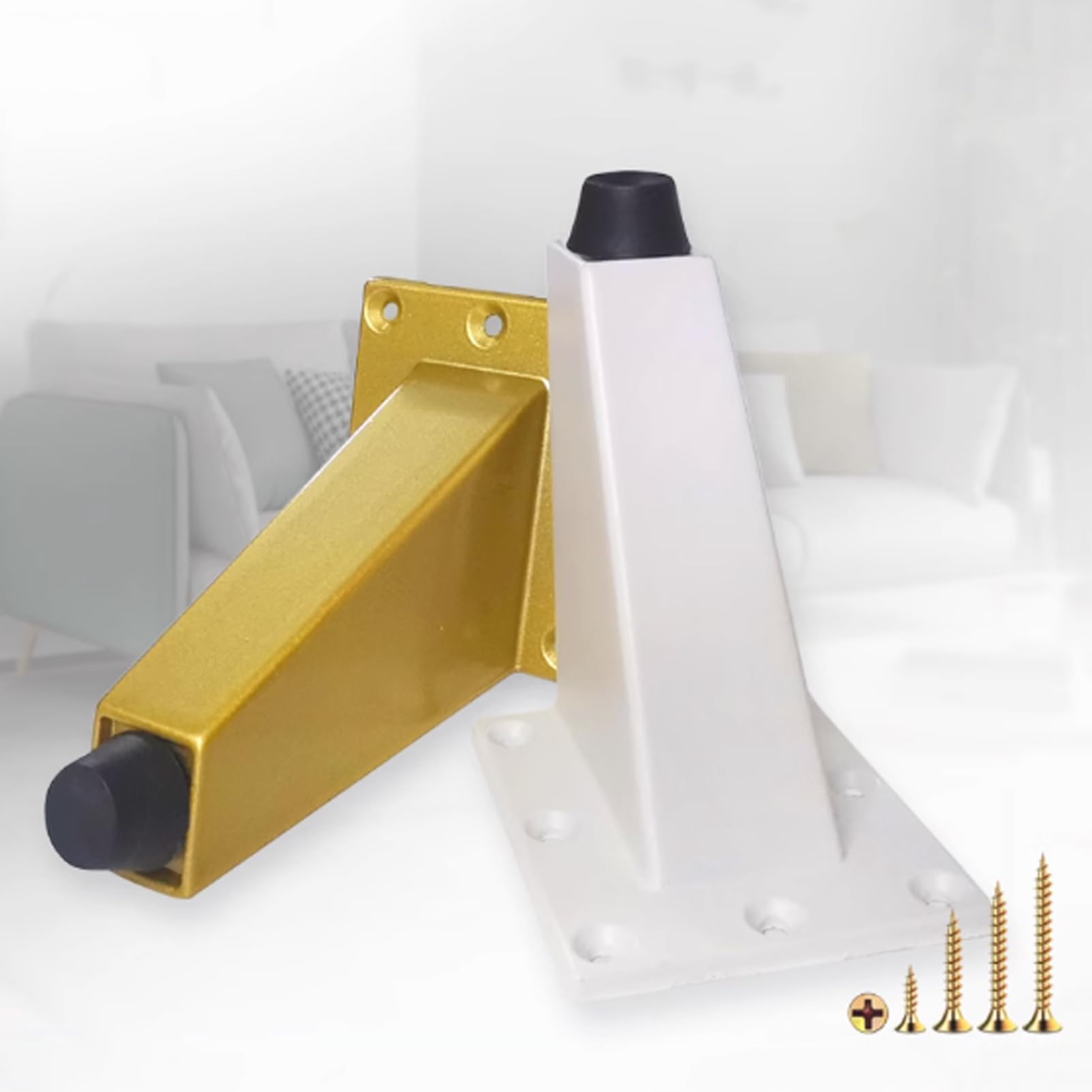 Patas de Muebles, Pack de 4 Patas de Muebles, Patas de Cocina Ajustables de Aleación de Aluminio Patas de Armario Triangulares Hipotenusa Patas de Sofá para Muebles de Armario Sillas Sofá Mesa Armario