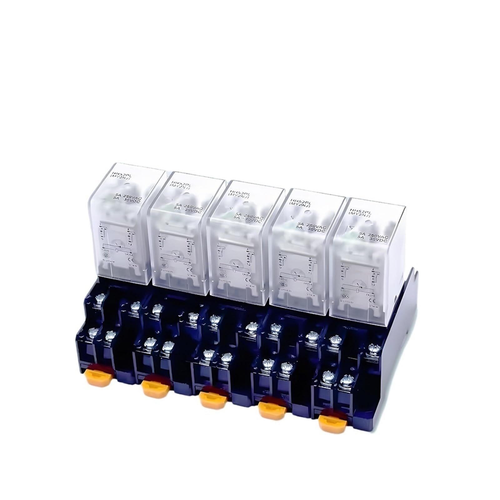 5pcs LY2NJ LY3NJ LY4NJ DIN Rail Power Relay 12V 24V DC 110V 220V 380V AC with Socket Base Mi-cro Industrial Control Relay(LY3NJ,AC 380V)