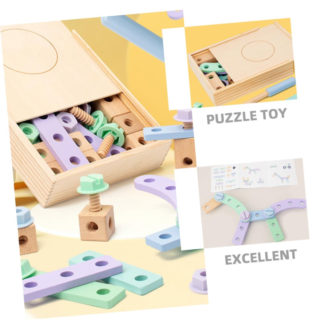 GALPADA Set di Strumenti in Legno per Giocattolo Educativo Fai da Te Kit di Costruzione Portatile per lo Sviluppo Creativo e Giochi Interattivi per la Prima Infanzia