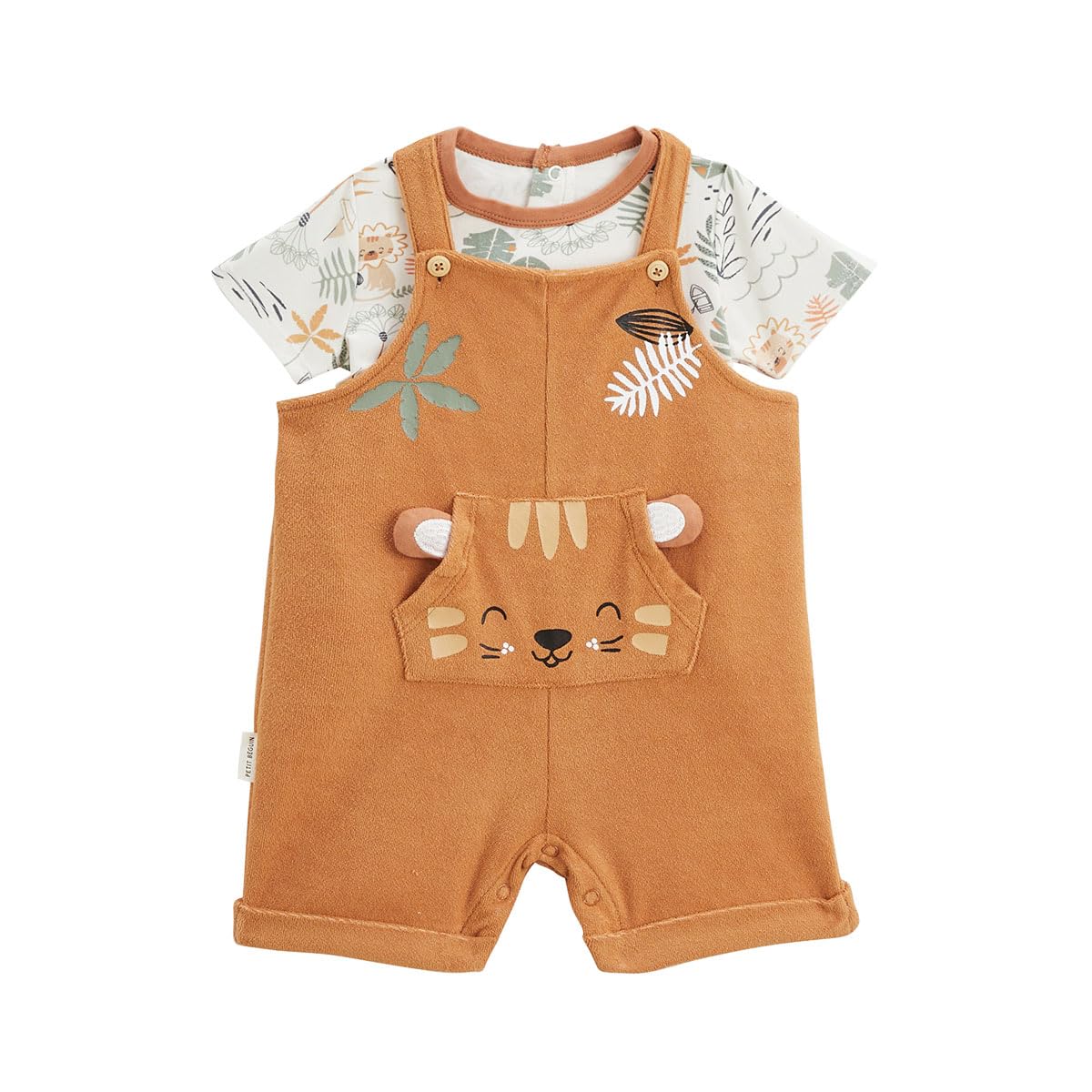 Petit Béguin - Ensemble salopette bébé et t-shirt en éponge Mio