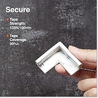 Vista 4 de Roving Cove Protector de esquinas de ajuste delgado para bebés (8 esquinas pequeñas), protectores de esquina de muebles de espuma de goma suave