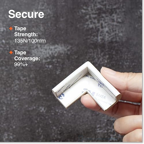 Miniatura 4 de Roving Cove Protector de esquina delgado para protección de bebés (8 esquinas pequeñas), protectores de esquinas de espuma de goma suave, adhesivo