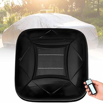 Solar Automatic Car Cover, Remote Control Car Cover, Automatic Retractable Electric Car Cover,Fast Folding Design, Universal Fit for Cars SUVs and Pickups Black-2XL