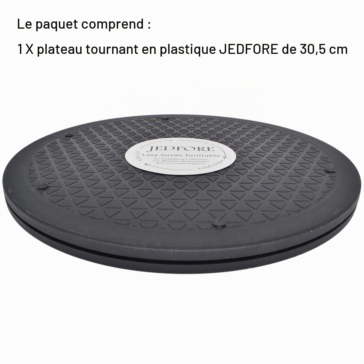 Plateau tournant à 360 degrés avec roulements à billes en acier, robuste et multifonction, pour grand téléviseur, écran d’ordinateur, 30,5 cm