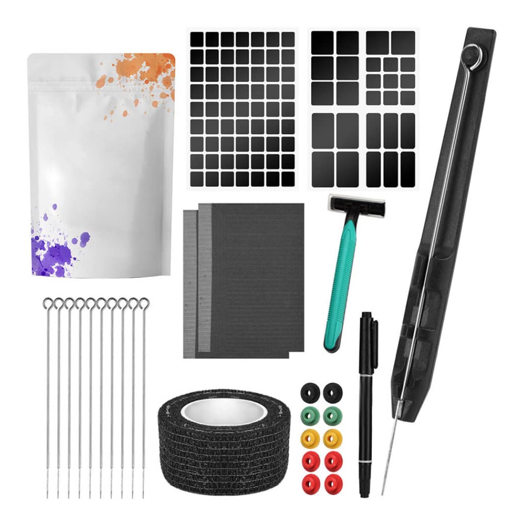 Hand Poke and Stick Tattoo Kit Body Artist Template Sticker Needle Set with Bandage 7RL