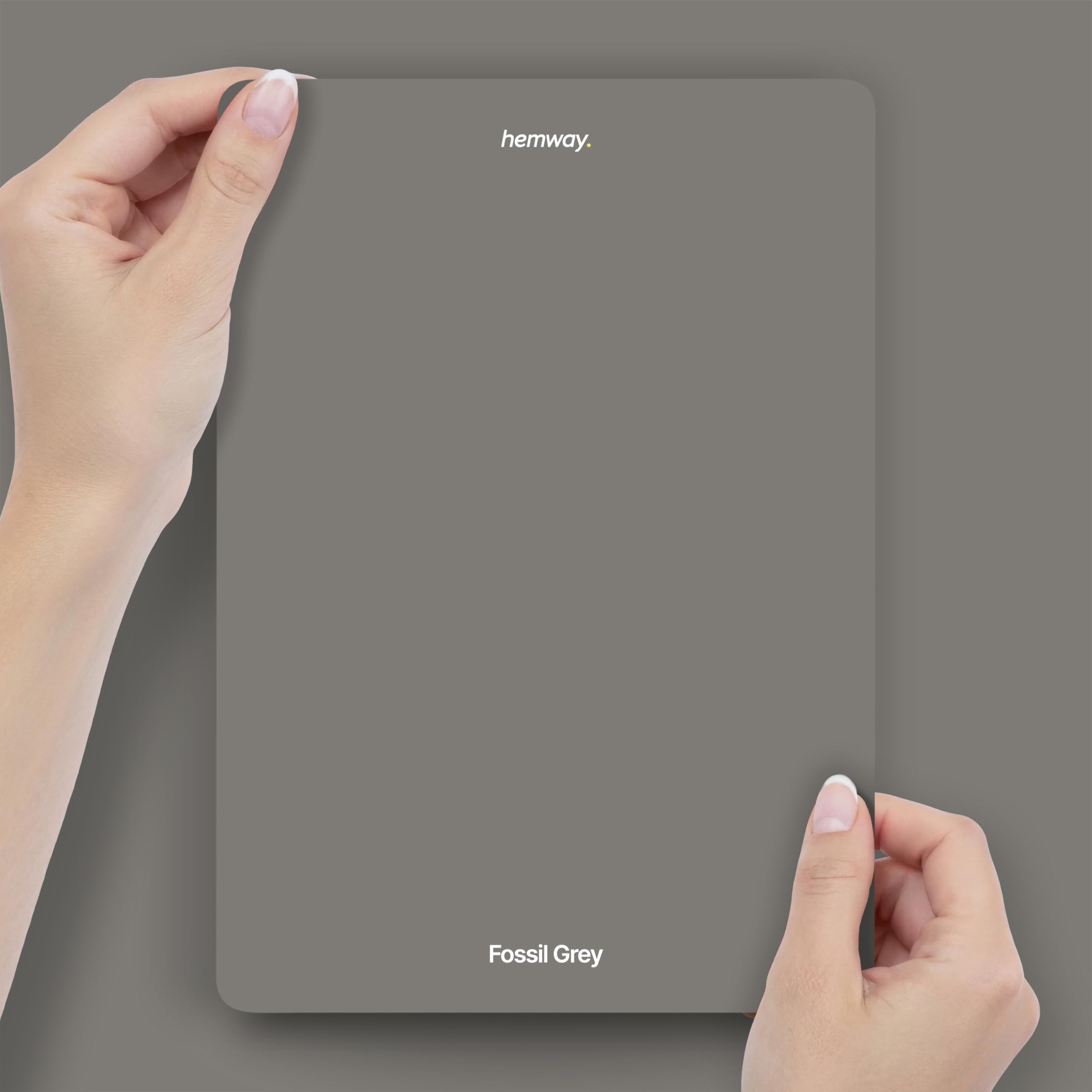 Hemway Fossil Grey Peel & Stick Sample Chalk Paint | A5 Accurate Colour Swatch, Mess-Free Alternative to Paint Tester Pots, Easy To Use, Eco-friendly, for Interior Furniture & Walls
