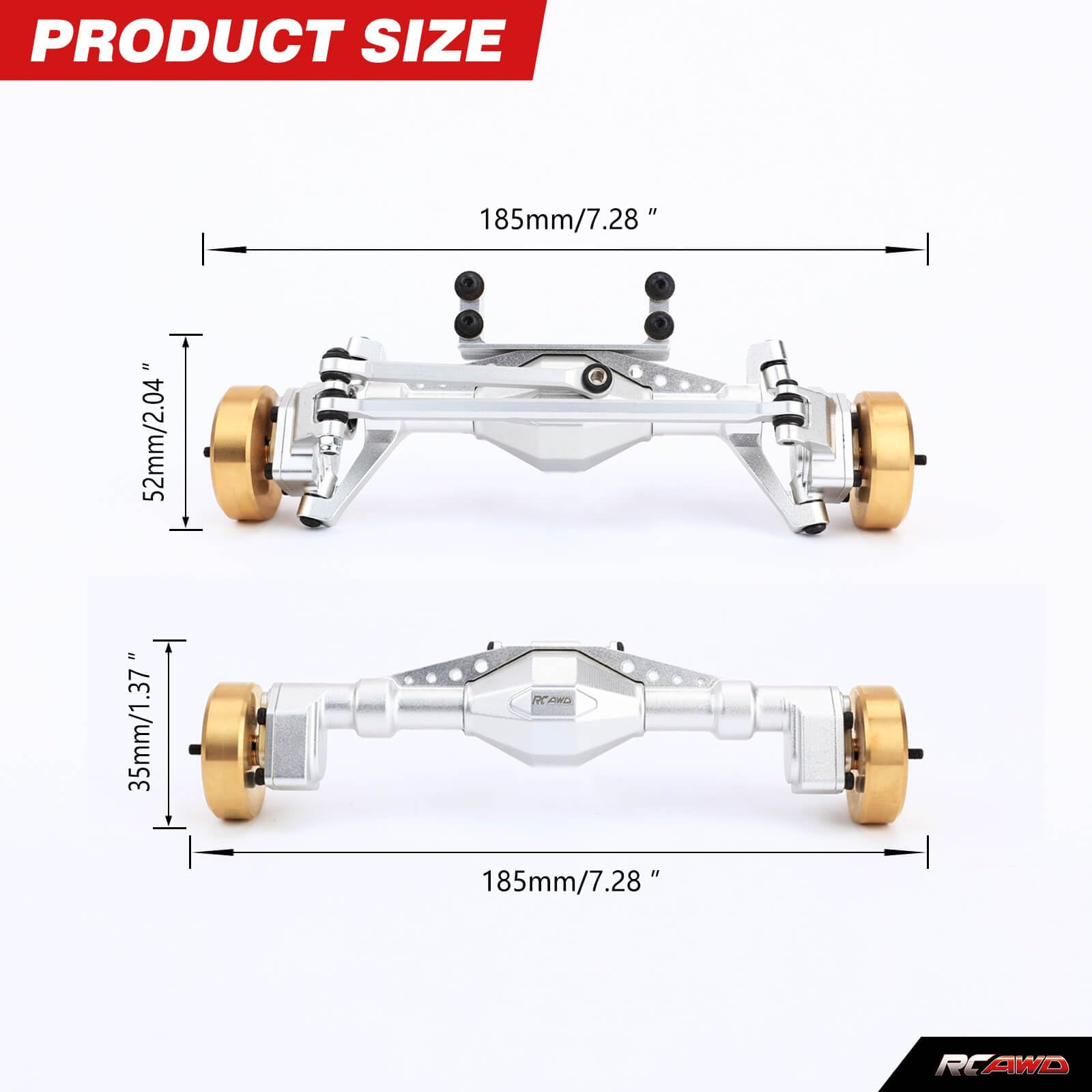 Amazon.com: RCAWD UTB18 Capra Brass Weighted Portal Axles Set with