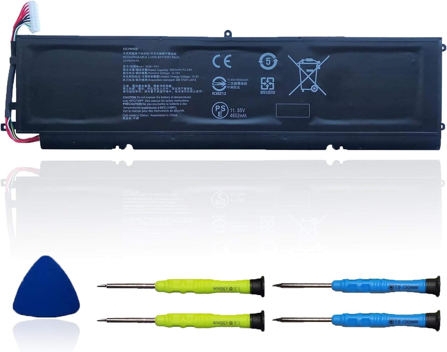 RC30-0281 Laptop Battery Compatible with Razer Blade Stealth 13.3 Early 2018 2019 RZ09-0281 RZ09-02810 RZ09-02812 RZ09-0310 RZ09-03100 RZ09-03101 Series RC30-028102 3ICP6/59/84 11.55V 53.1Wh