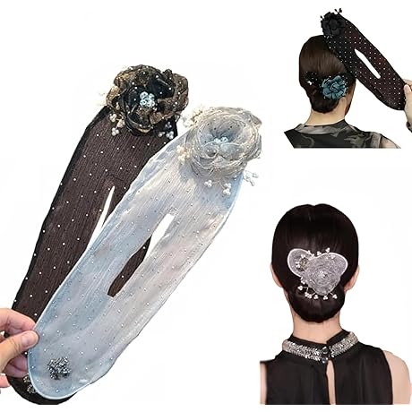 Hand Embroidered Double Deft Hair Bun Makers - 2 PC A