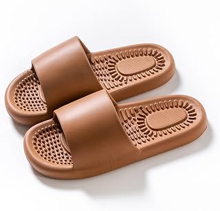 YFSJJ Parejas Zapatillas de Masaje,Hombres y Mujeres Masajeador de Pies para Fascitis Zapatos,acupuntura,Artritis,Alivio del Dolor para Pies,Regalos para Aliviar el Estrés(Size:EU 37/38,Color:Brown)