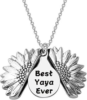 Yaya Sunflower Necklace Yaya Gifts Grandma Yaya Birthday Gift Yaya Jewelry Yaya Gifts From Grandkids