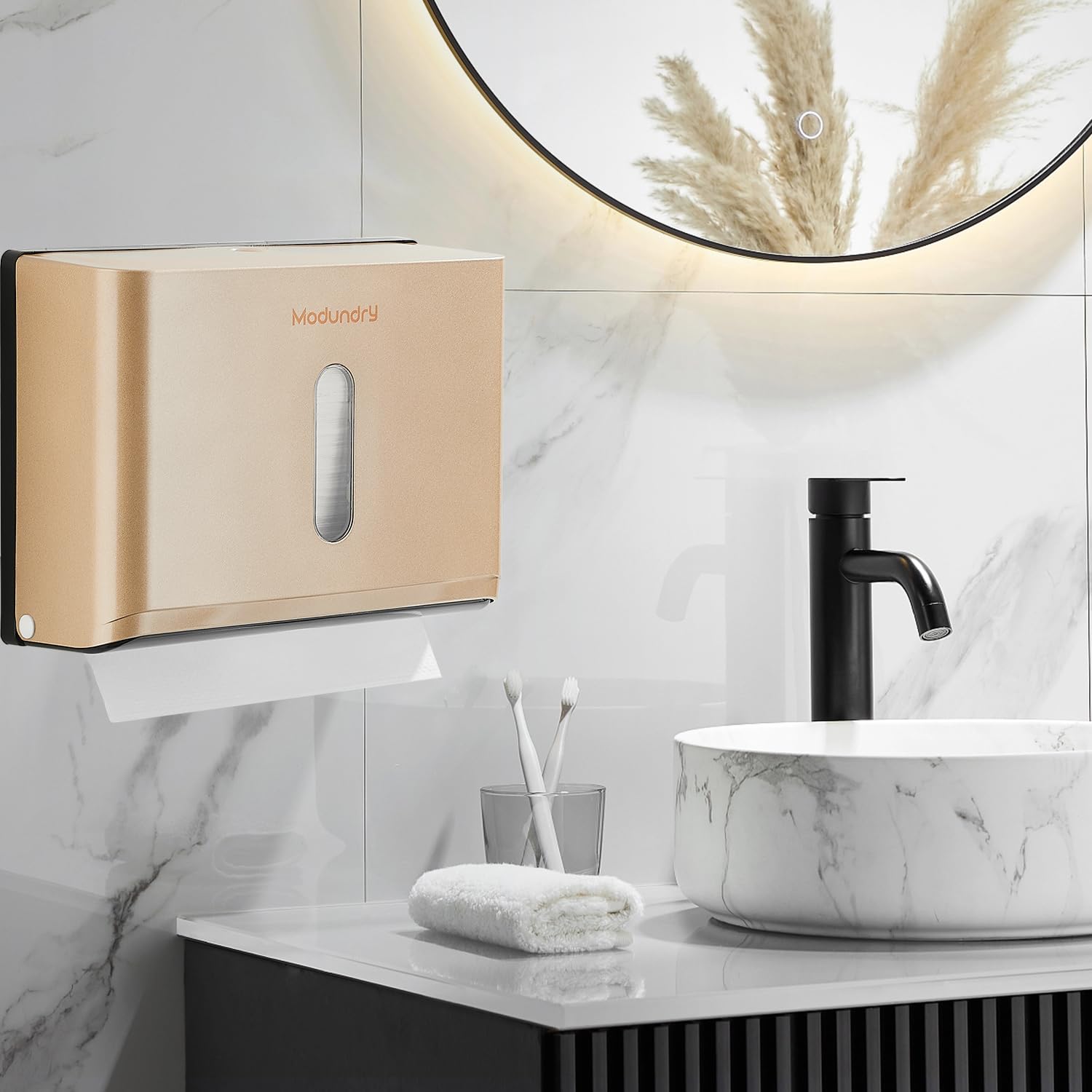 Dispensadores de Toallas de Papel para Montaje en Pared, Soporte de Toalla de Papel Plegable múltiple, sin taladrar ni Instalar Tornillos, dispensador de Toallas de Mano Comercial para baño,
