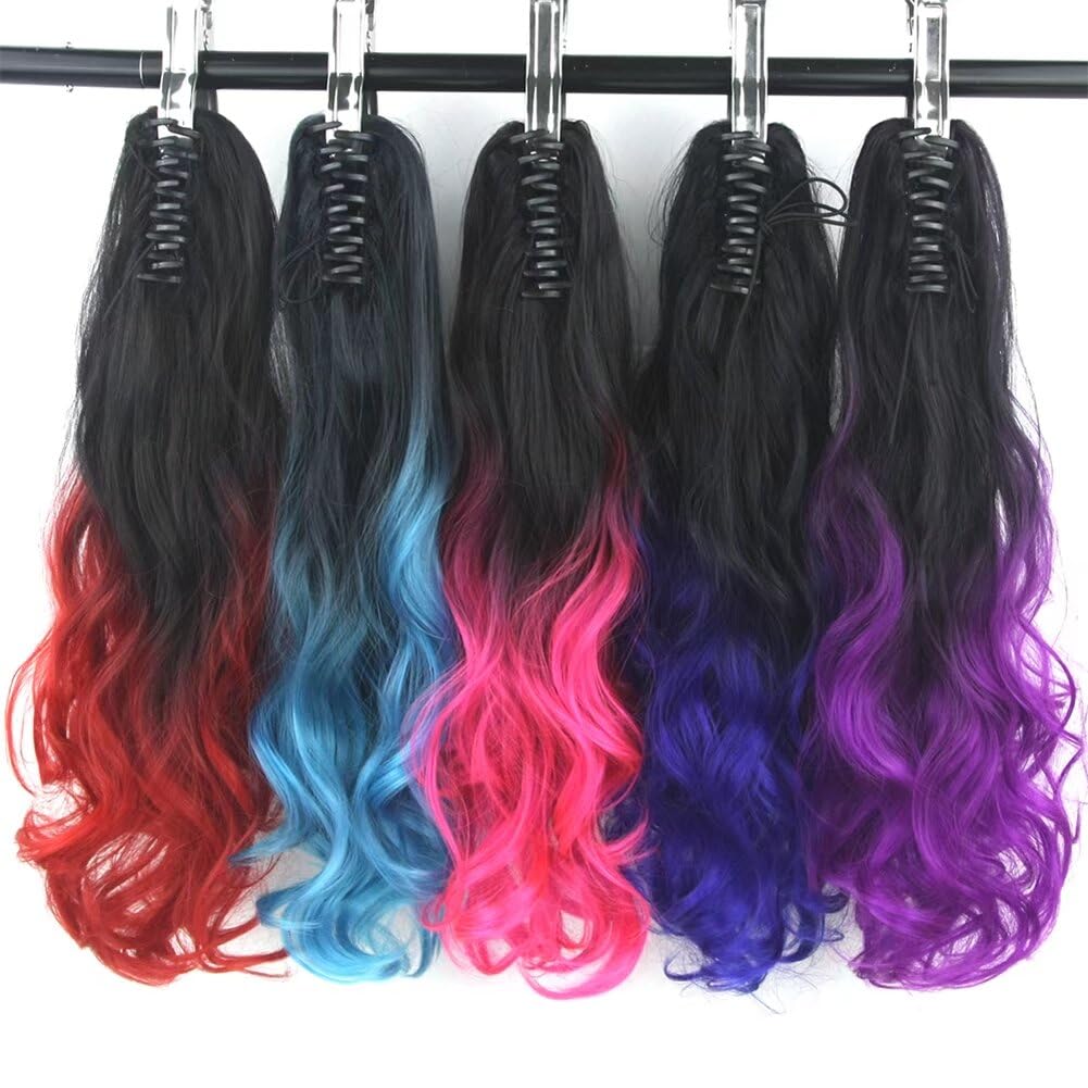 LaLuLoLi Long Wavy Synthetic Ponytail Hair Extensions Curly Claw Clip in Ponytail Hair Extensions Wig with Clip for Women Girl (24" - Image 3