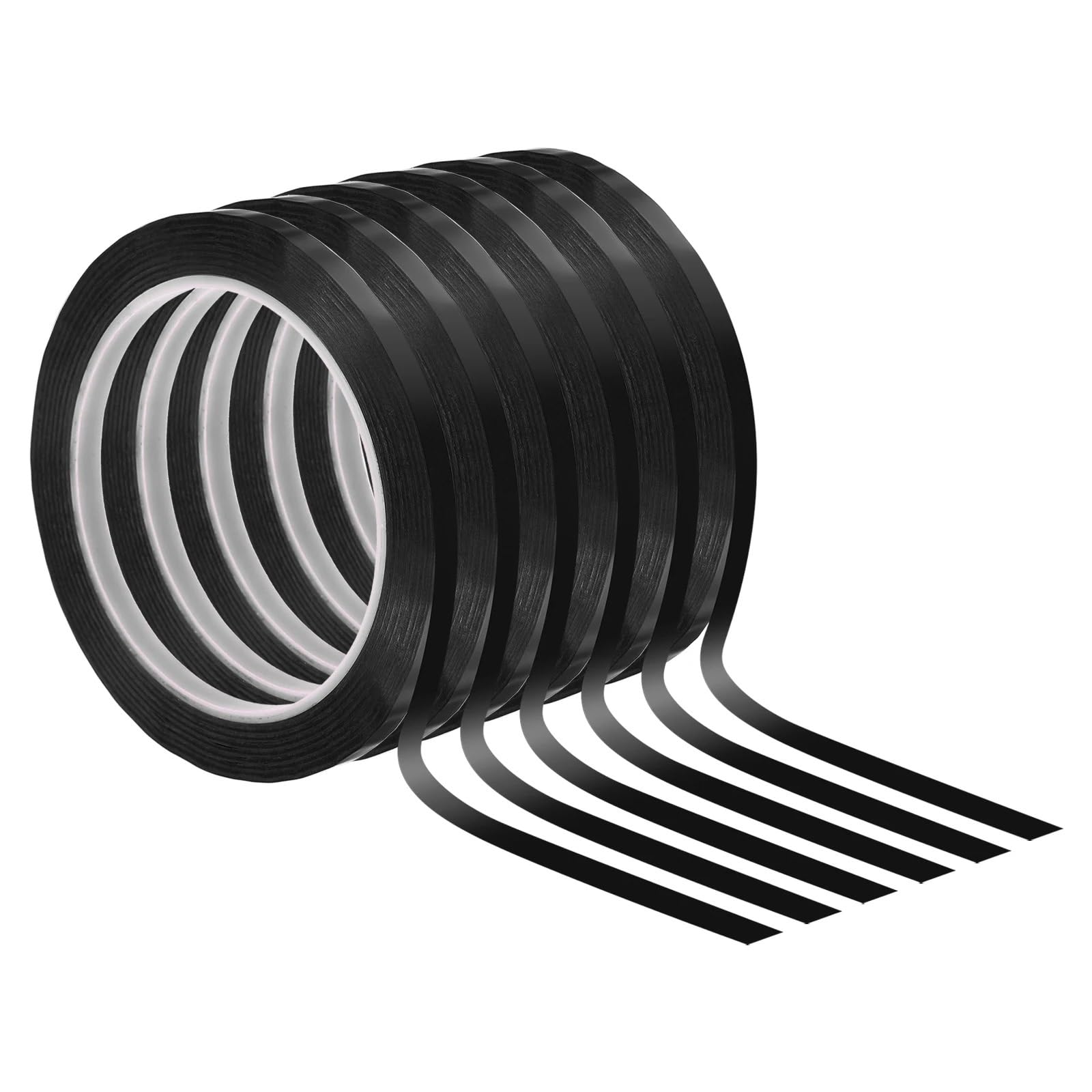 Lot de 18 bandes adhésives pour tableau blanc - 3 mm - 6 mm - Noir - 6 mm