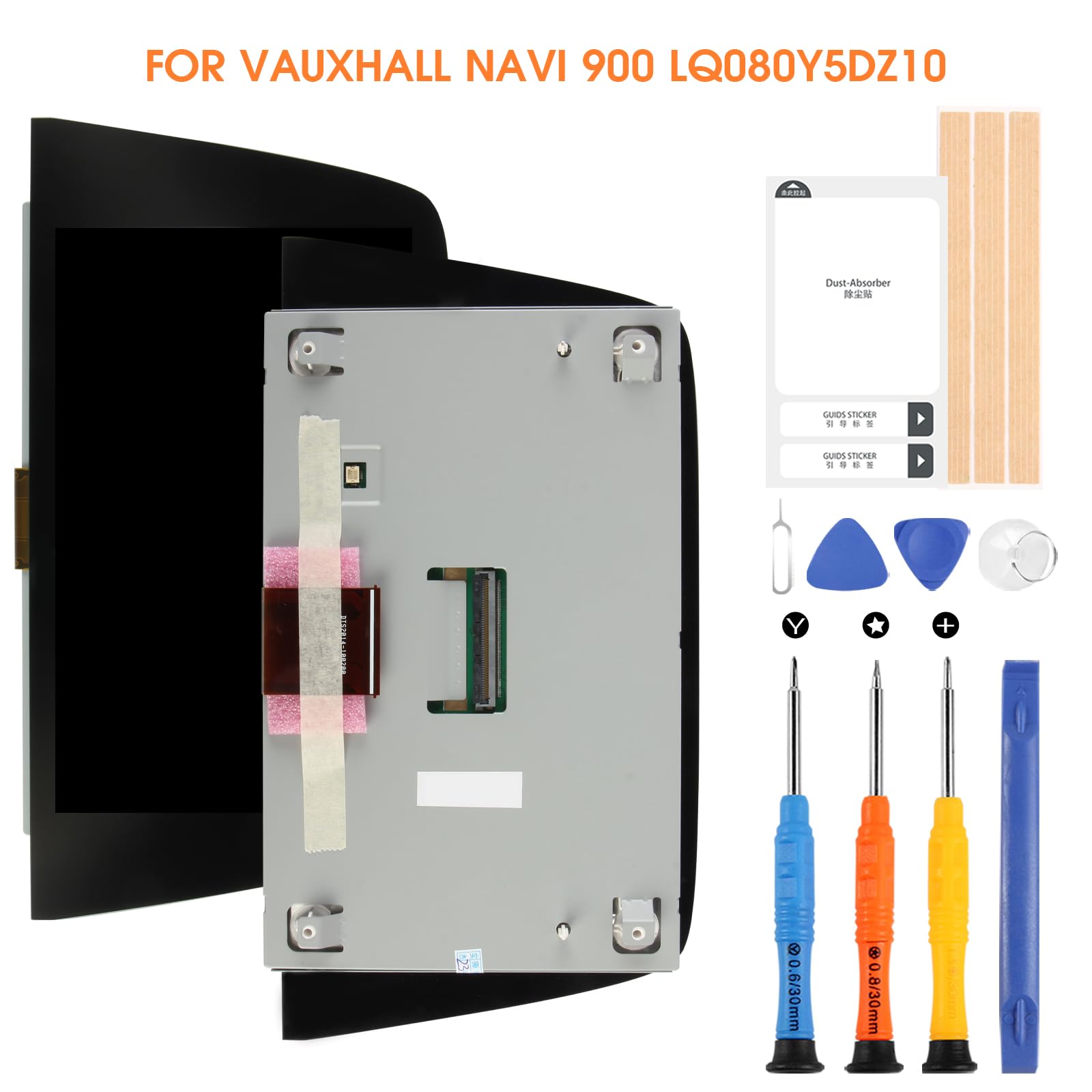 LQ080Y5DZ10 Schermo LCD 8 Pollici per Opel Astra K MK7 2015-2020 - Radio per Opel Vauxhall Navi 900 IntelliLink - Kit Riparazione 39042448