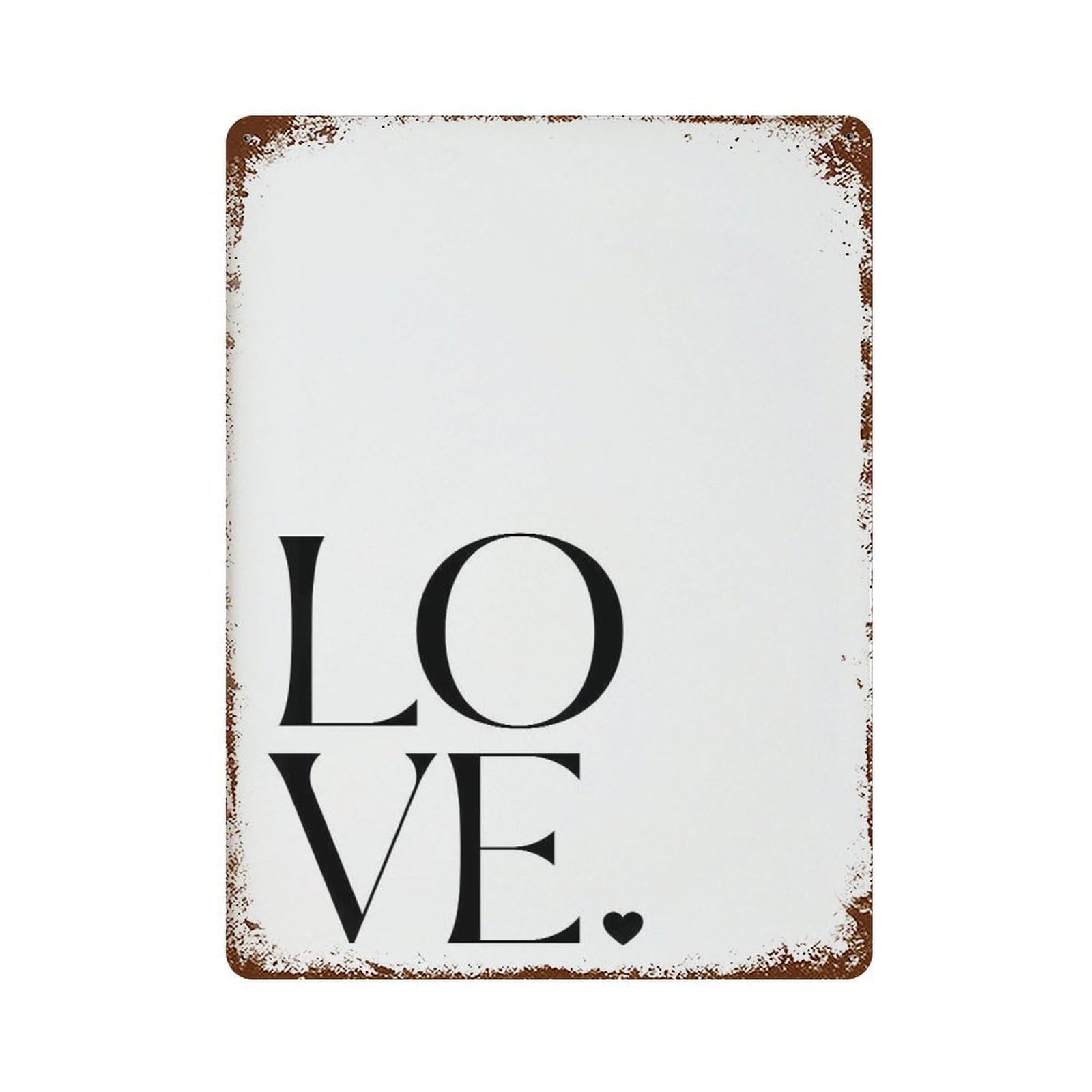 xiaoxiaoshen Love Typography Minimalist Home Decor Wall Decor Art Metal Tin Poster Modern Home Decor Art Home Bar Shop Decorations Vintage Sign 40x30cm
