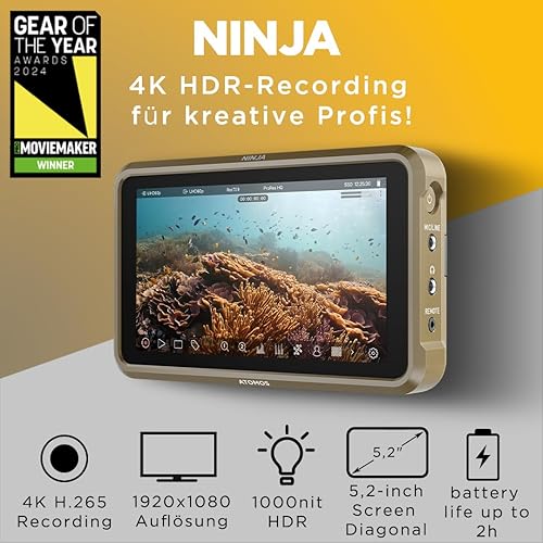 Miniatura 2 de Atomos Monitor de grabación HDMI 4K Ninja de 5.2"