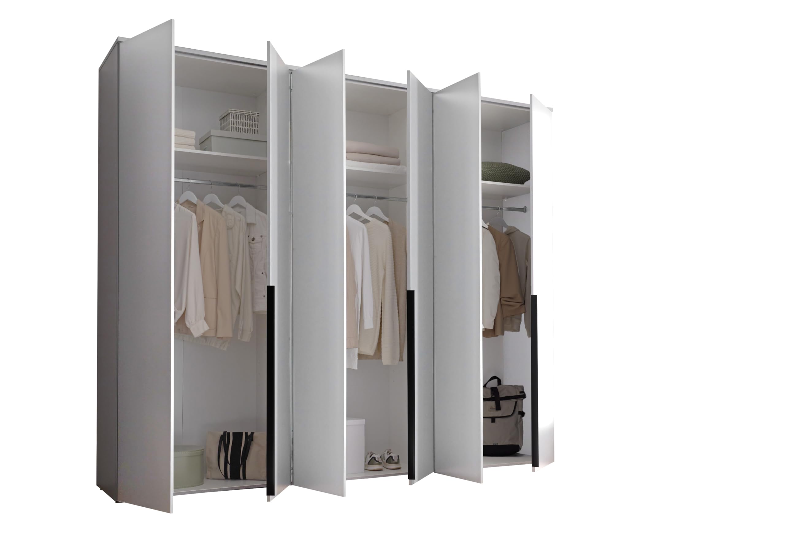 AVANTI TRENDSTORE Civiasco armadio a 6 ante battenti laminato bianco 270x225x52 cm