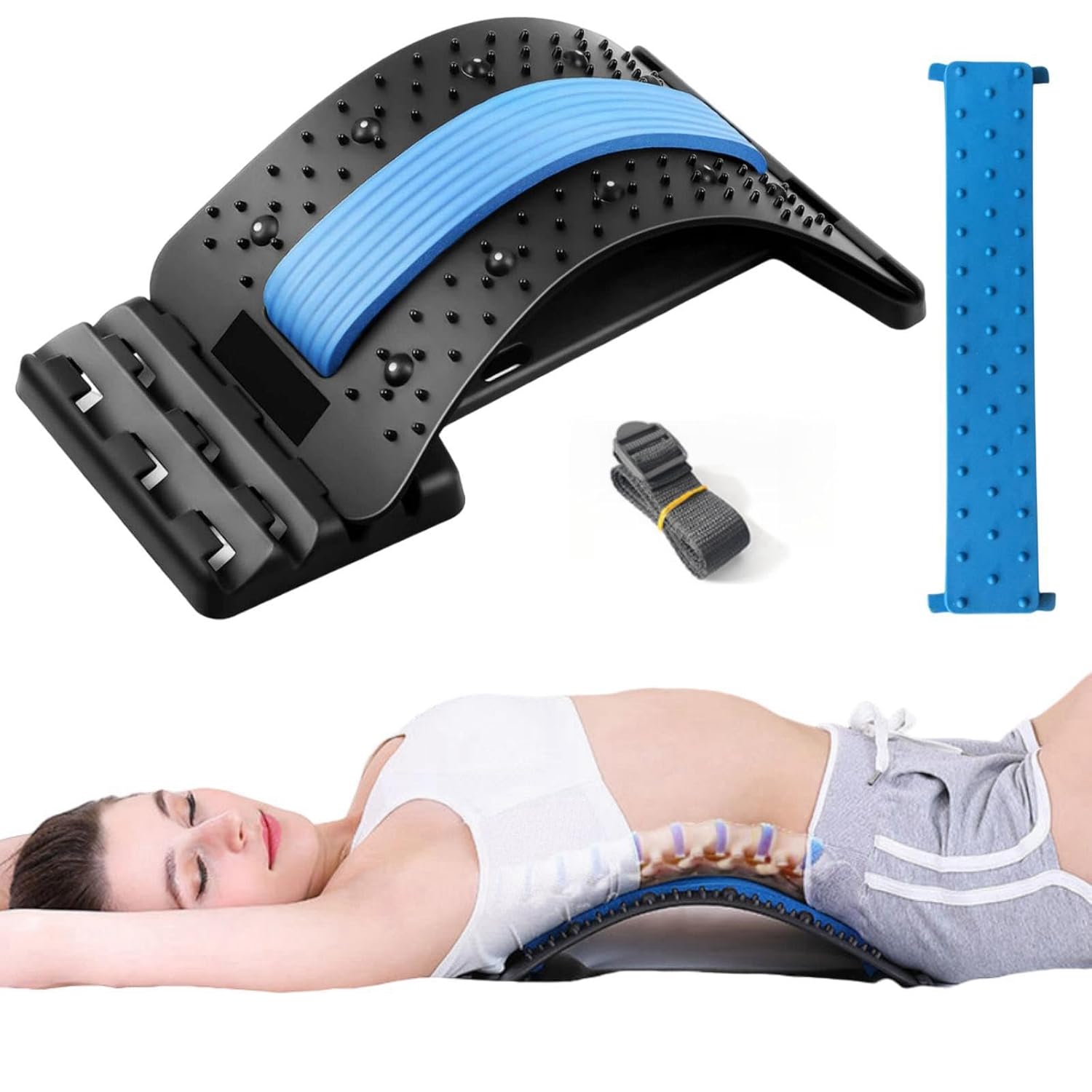 Back Stretcher Posture Corrector Back Cracker Device for Upper and Lower Back Pain