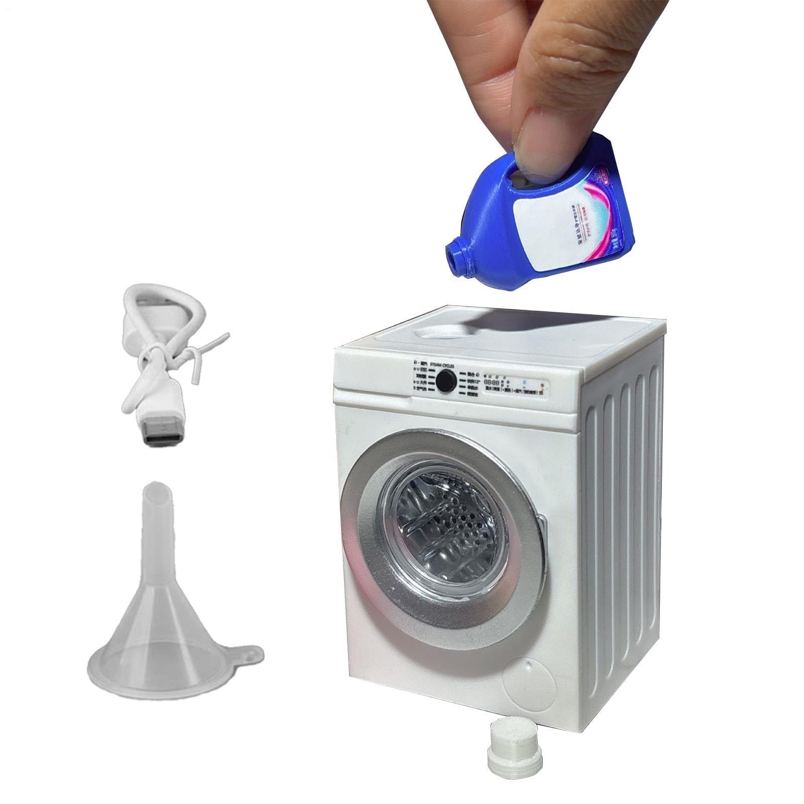 Zabawka do mycia w pralce, miniaturowa drabina gospodarstwa domowego, akcesoria do wielokrotnego napełniania z funkcją, otwierana pokrywa ze szczegółami, 2,36 , produkt dziecięcy, zestaw