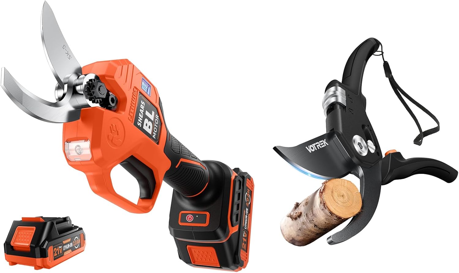 1.6'' Electric Pruners & 8.5" Garden Shears Bundle for Tree/Branch, Gardening Gift for Women/Seniors