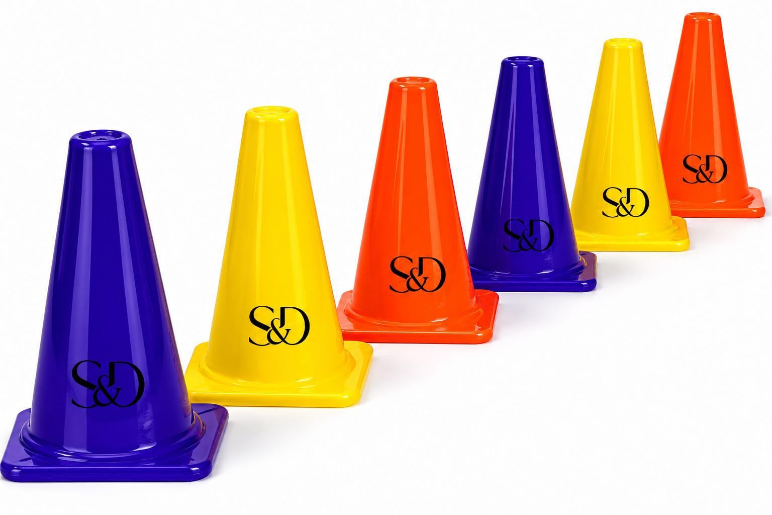S.D Sport Training Cones I Multicolour, Flexible Plastic, Stackable, for Soccer, Football I Agility Drills and Obstacle Courses Cone Marker I Sports Training, Field Marking, Traffic Cones.-image-30