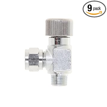 GIANTE One Way Aluminum Aquarium Precise CO2 Needle Adjustment Valve Co2 Regulator Adjusting Solenoid Valve