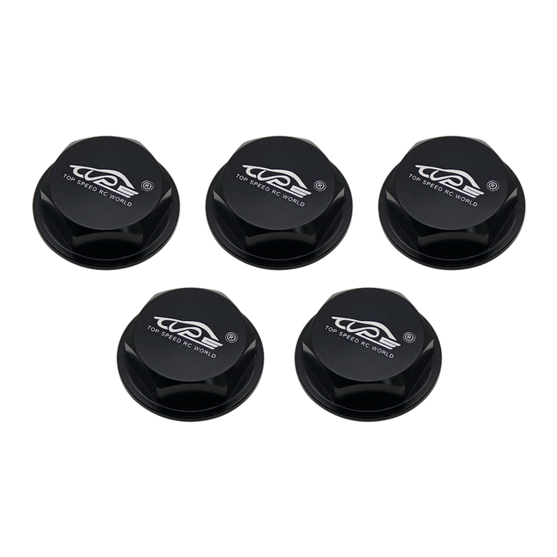 Wheel Nut Cap 24mm 5PCS for 1/5 HPI BAJA ROVAN 5B 5T 5SC Rovan King Motor RC CAR PARTS (Black)