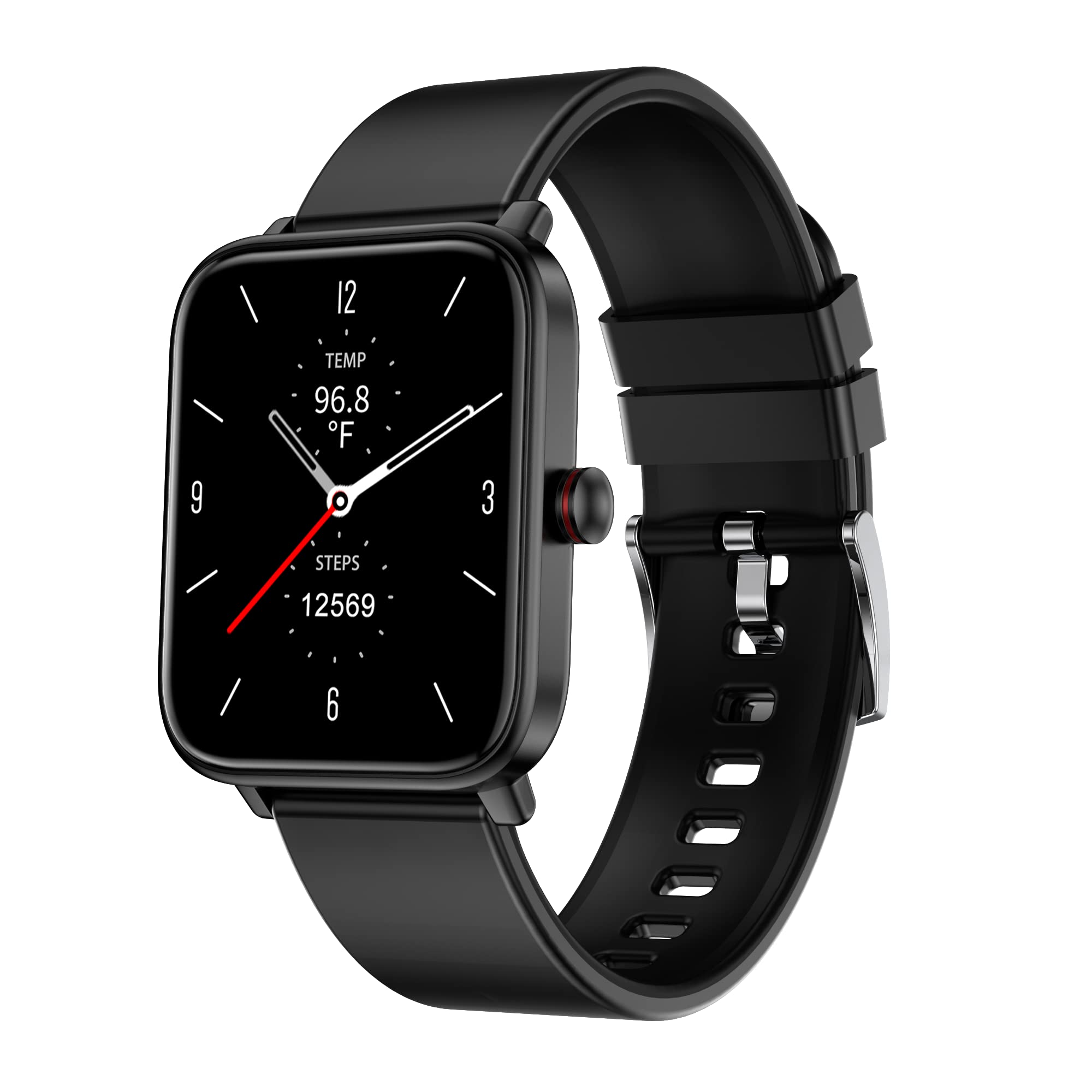 Pradory Smart Watch, Fitness Watch with Blood Pressure Heart Rate Monitor IP67 Waterproof Bluetooth Smartwatch 1.6" Touch Screen Sports Acticity Tracker Watch for Android iOS Phones Men Women Black