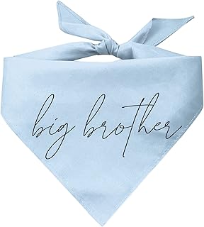 New Big Sister or Big Brother Gender Reveal Baby Announcement Dog Bandana (Baby Pink or Baby Blue)