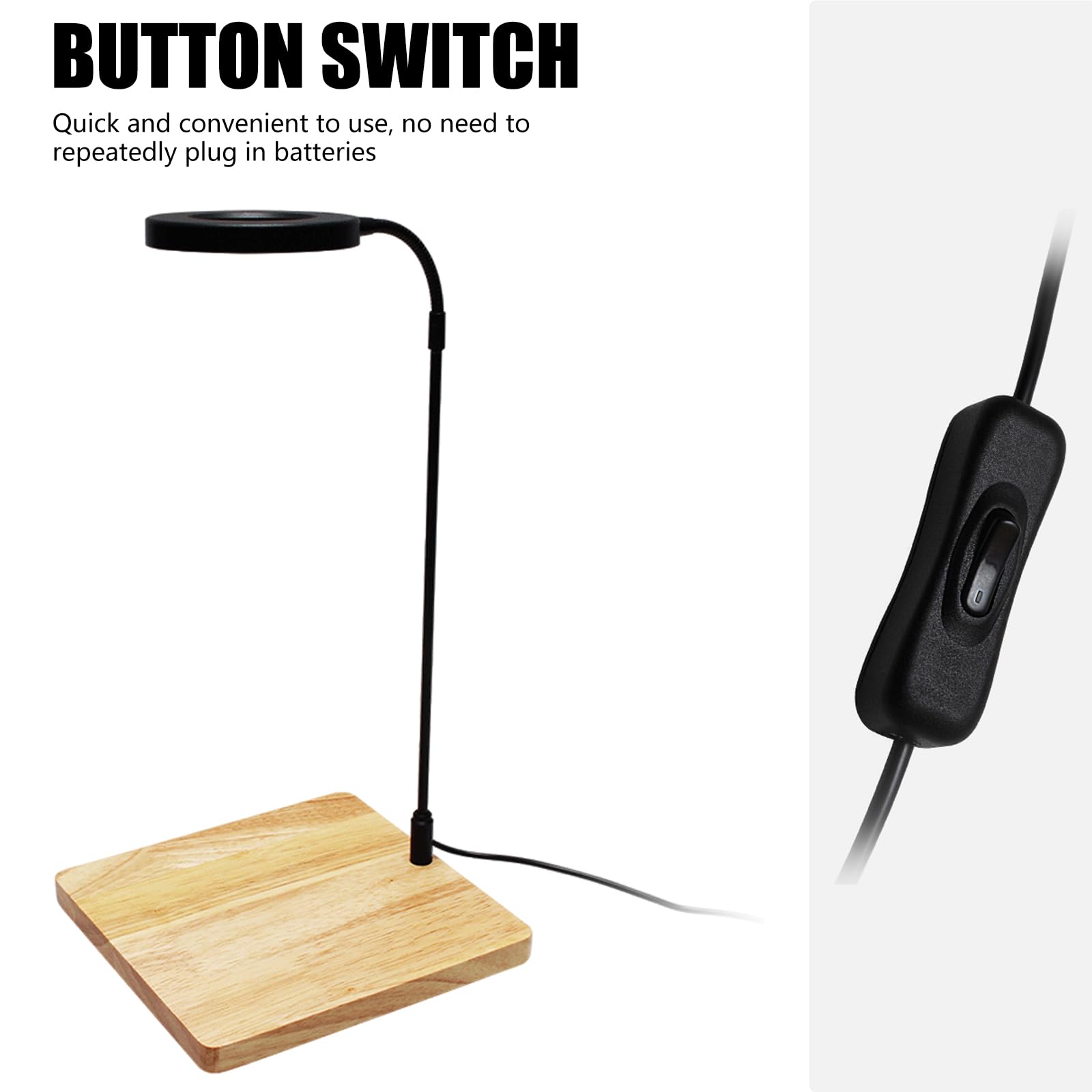 Drehbare LED Aquarienlampe Mit Ständer Aus Naturholz Für Kleine Aquarien Sukkulenten Topfpflanzen Landsacping Lampe Aquarium Licht