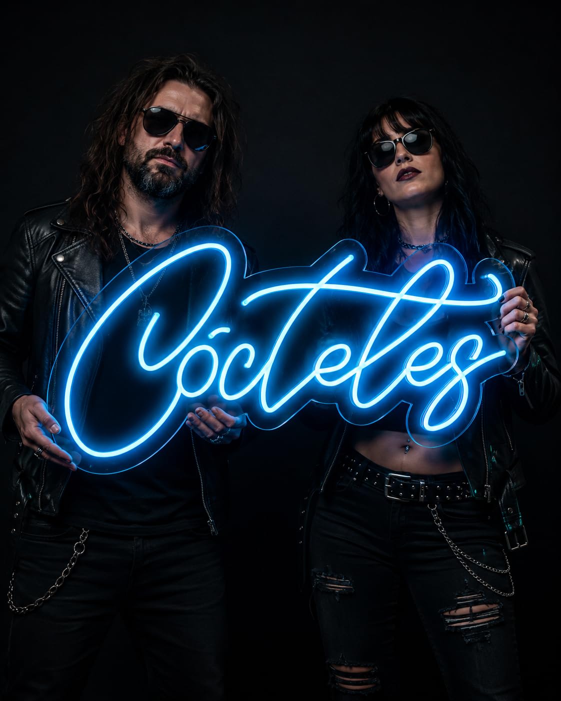 Letrero CARTEL COCTEL boda LED NEON Escaparate, Decoración de Pared en Metacrilato, Luz Brillante, aproximadamente 70cm aproximadamente alimentación 12v