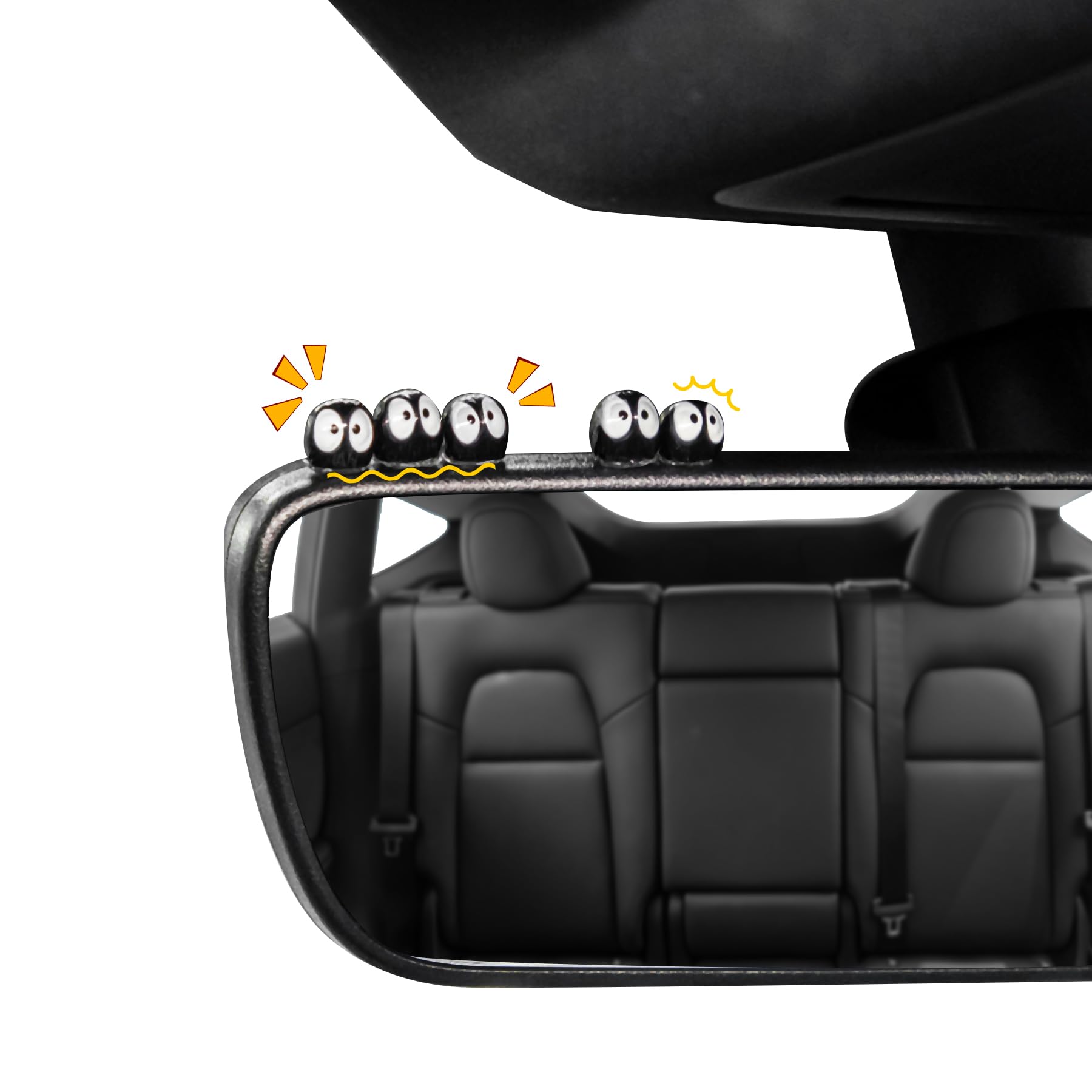 alpmosn 20PCS Soot Sprites Dashboard Decorations, Car Rearview Mirror Cute Halloween Decoration, Car Interior Accessories, Soot Wizard Mini Jewelry DIY Mirror Decoration Accessories