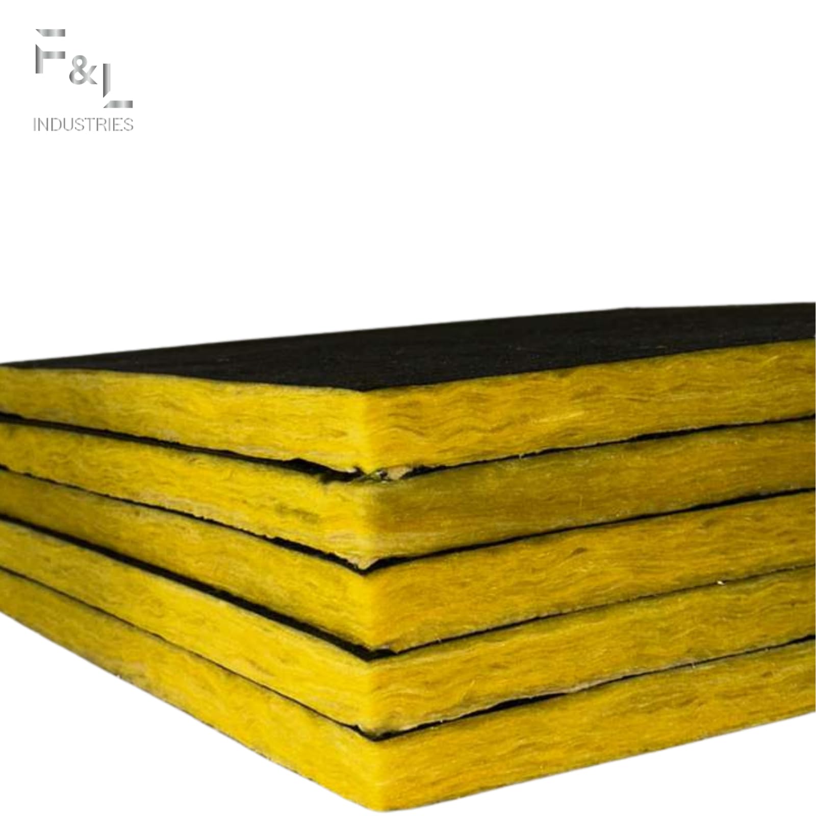 F&L - Paneles de aislamiento acústico de fibra de vidrio de 1 a 2 pulgadas de grosor, 24 x 24 pulgadas y 24 x 48 pulgadas, insonorización térmica para paredes, techos, estudios y aplicaciones de