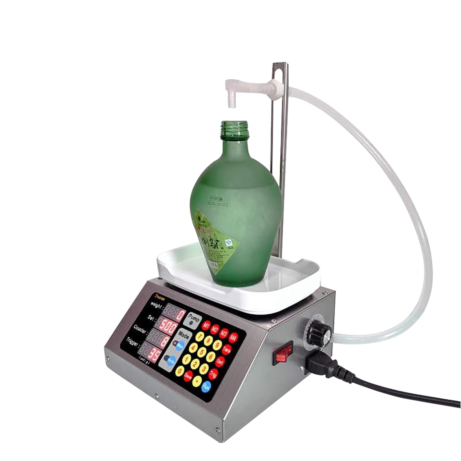 Riempitrice per liquidi - Pompa a membrana elettrica a controllo digitale con ugello antigoccia e tubo in silicone alimentare per profumi e oli essenziali
