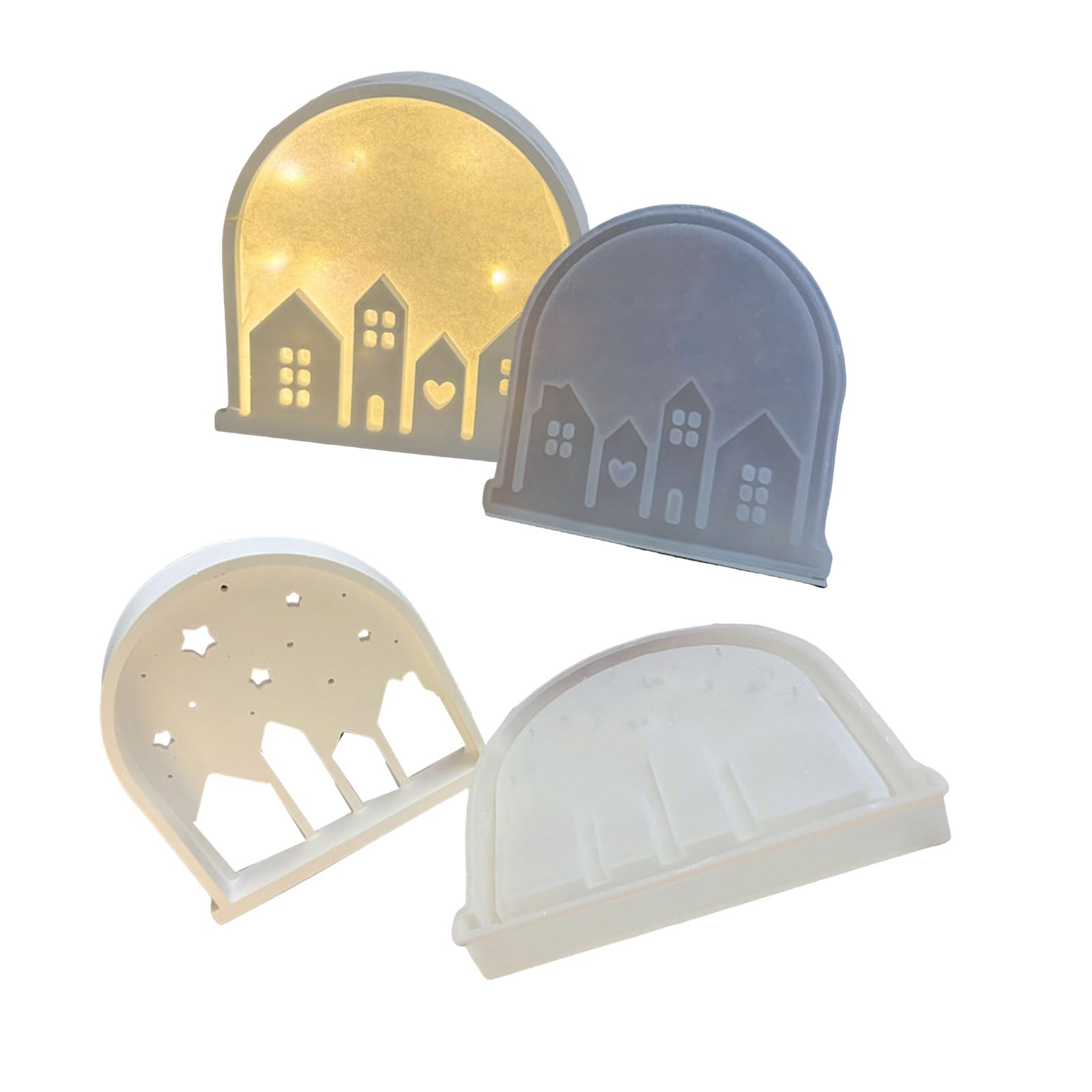 Moule en silicone veilleuse et bougeoir maison pour création DIY