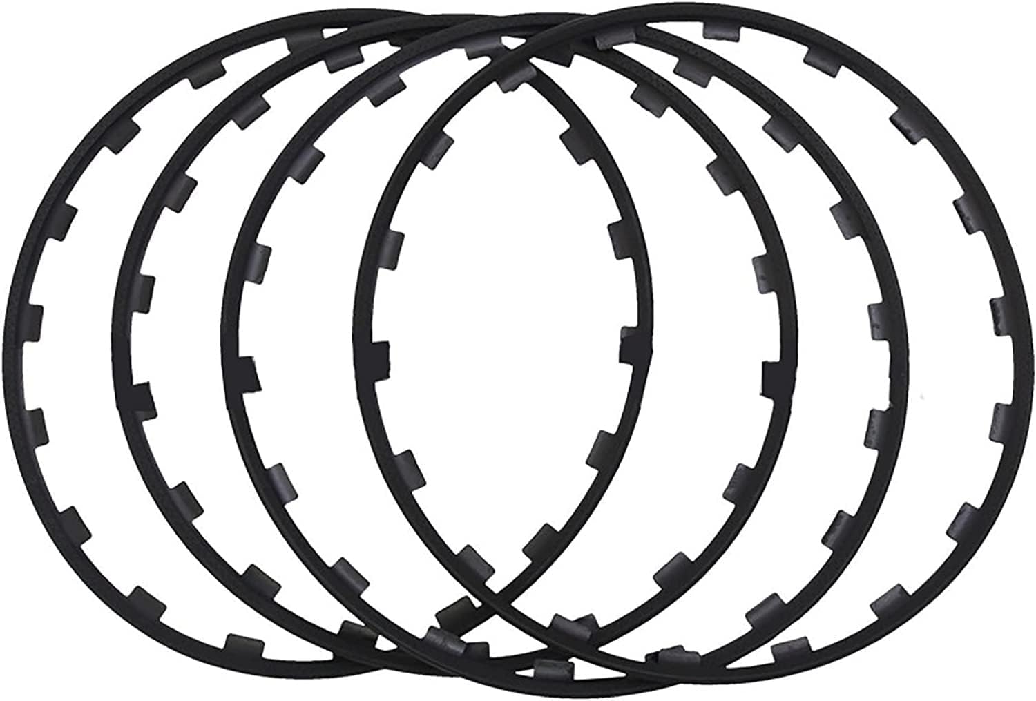 HACSYP Alloy wheel Rim Protectors, 4 Piece Set Of Car Wheel Protectors, Tire Trim Set, Scratch Resistant, Durable, Fits Many Cars, 18-20 Inch (Color : Schwarz, Size : 19in)