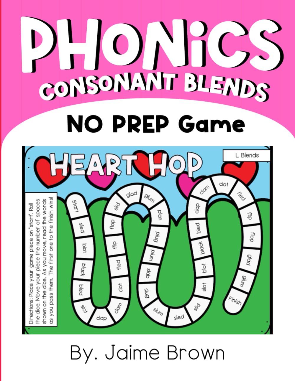 Valentine's Day Phonics Game Consonant Blends Sight Words