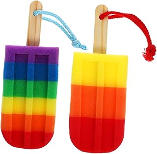 MINAOLULUS 2 Piezas Esponja de Forma de Esponja Exfoliante de Ducha Cuerpo de Coloridos Alta y Limpieza Profunda