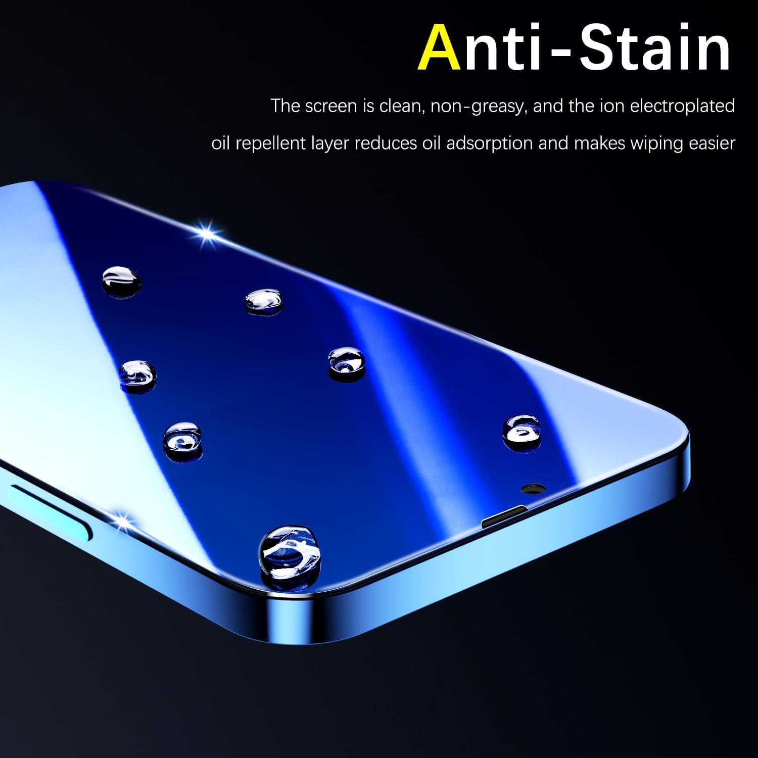 MAYtobe [2-Pack Privacy Screen Protector Designed for iPhone 16e, iPhone 14, iPhone 13 Pro, iPhone 13 Anti-Blue Light Tempered Glass, Eye Protection, Blue Anti-Spy, Colorful Gradient, Anti-Scratch - Image 4