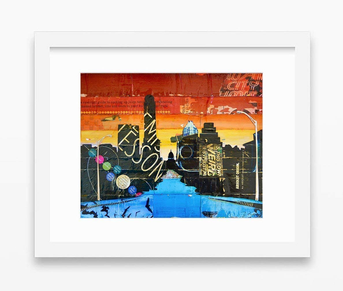 Amazon.com: Ode to the ATX Austin Texas by Danny Phillips Art