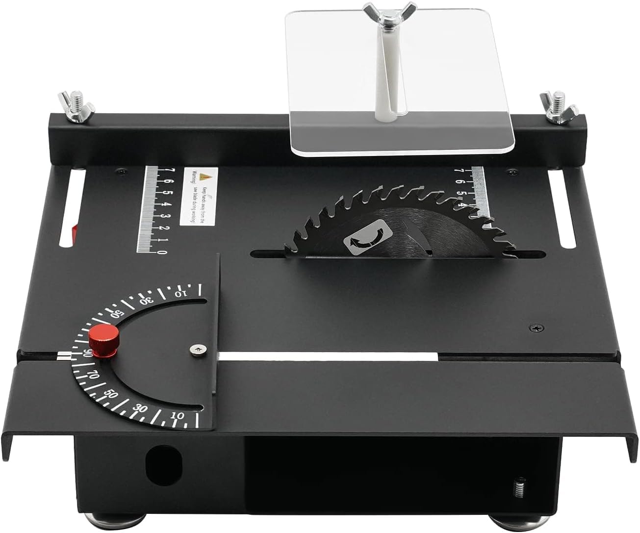 Mini sierra circular de mesa, 200 W, sierra de mesa portátil de precisión, multifuncional, para trabajar la madera, fuente de alimentación de 7 velocidades, sierras circulares de mesa eléctricas para