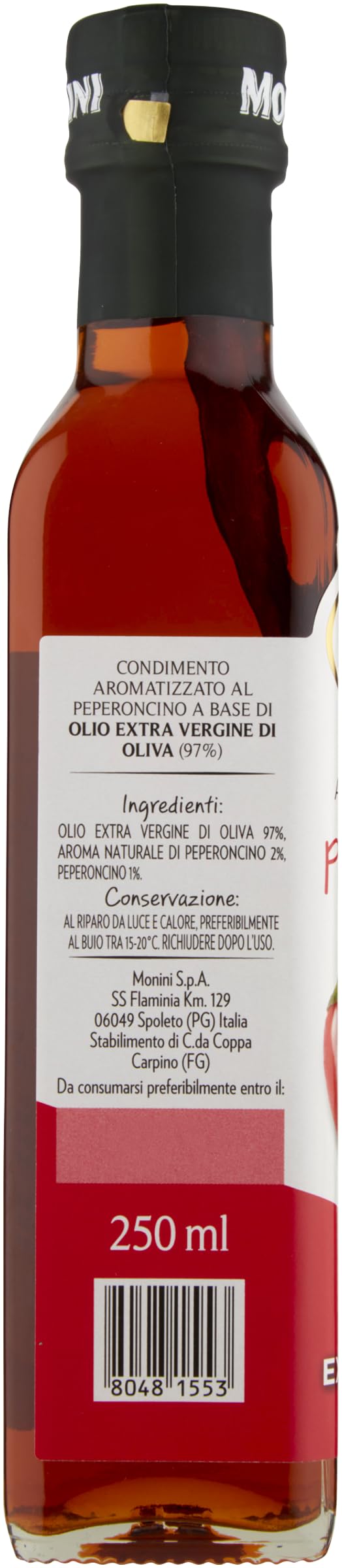 Monini Condimento Aromatizzato al Peperoncino con Olio d'Olivo, 250 Millilitri - 4